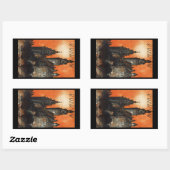 Krakow Rechteckiger Aufkleber (Blatt)