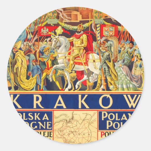 Krakow Runder Aufkleber (Vorderseite)