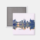Krakow Skyline Magnet (Vorderseite/Rückseite)