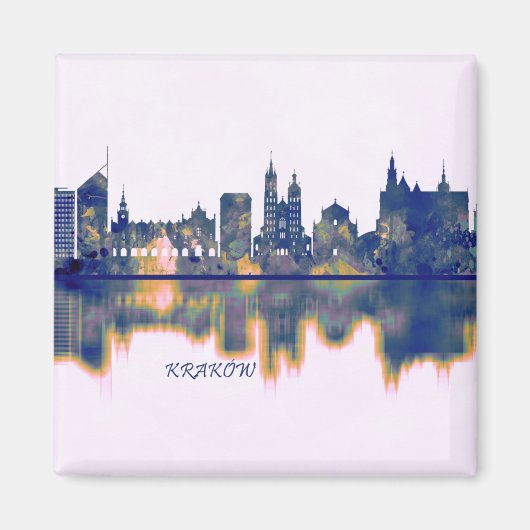 Krakow Skyline Magnet (Vorne)