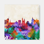Krakow Skyline Magnet (Vorne)