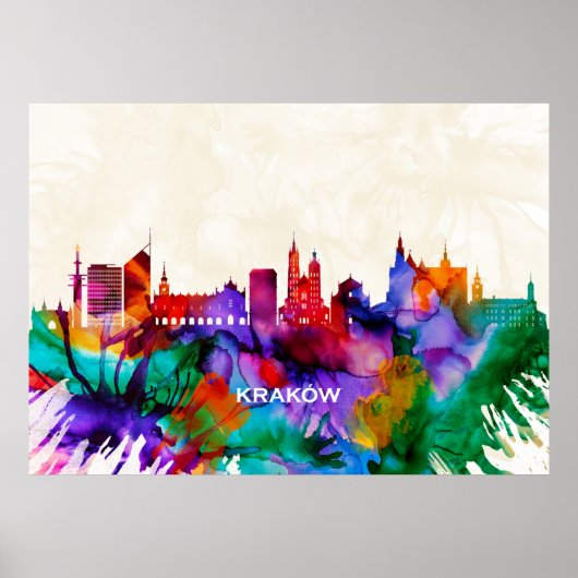 Krakow Skyline Poster (Vorne)