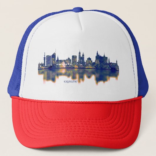 Krakow Skyline Truckerkappe (Vorderseite)