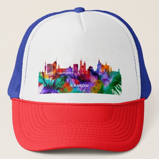 Krakow Skyline Truckerkappe (Vorderseite)