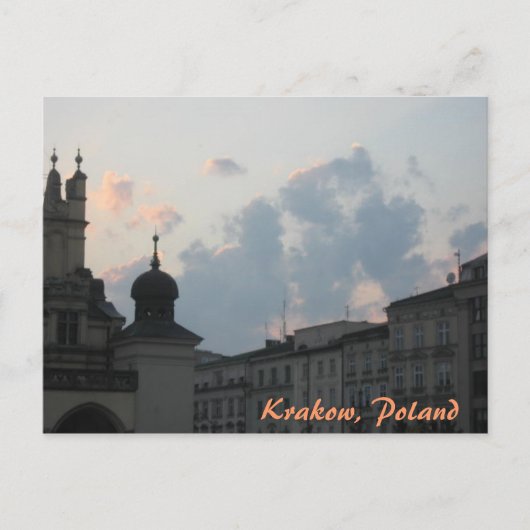 Krakow Sunset Postkarte (Vorderseite)