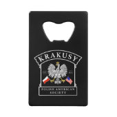 Krakusy Polnisch American Society Bottle Opener Geldbeutel Flaschenöffner (Vorderseite)