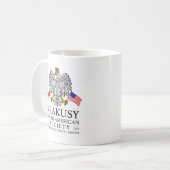 Krakusy Polnisch American Society Coffee Tasse (Vorderseite Links)