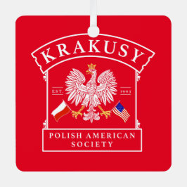 Krakusy Polnisch American Society Metal Ornament