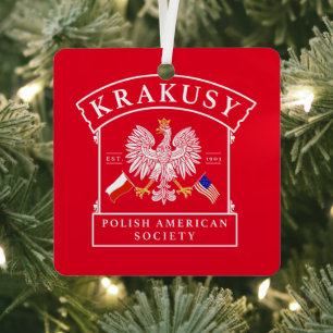 Krakusy Polnisch American Society Metal Ornament