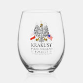 Krakusy Polnisch American Society Weinglas Ohne Stiel (Rückseite)