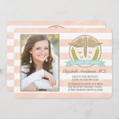 KRALE UND AQUA CADUCEUS MEDIZINISCHER SCHULE ABSCH EINLADUNG (Vorne/Hinten)