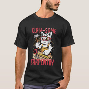 Krallen-Starkes Katzen-Zimmerei-Humor T-Shirt