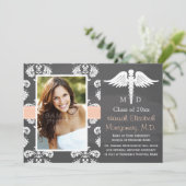 KRALLER MEDIZINISCHER SCHULE ABSCHLUSS CHALKBOARD EINLADUNG (Stehend Vorderseite)