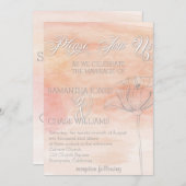 KRALWASSERFARBE MODERNE BREITE EINLADUNG (Vorne/Hinten)