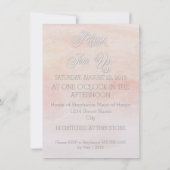 KRALWASSERFARBE MODERNE BREITE EINLADUNG (Rückseite)