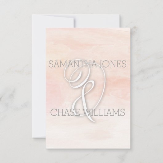 KRALWASSERFARBE MODERNE BREITE RSVP KARTE (Rückseite)