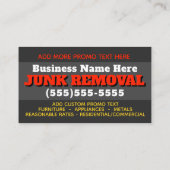 Kram-Abbau-Abfall-schleppender LKW-GeschäftPromo Visitenkarte (Rückseite)