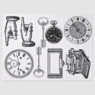 Kram-Zeitschrift Steampunk Element-Blatt Seidenpapier
