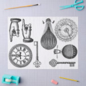 Kram-Zeitschrift Steampunk Element-Blatt Seidenpapier (Basteln)