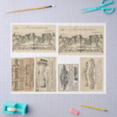 Kram-Zeitschriften-Elemente Decoupage Papier (Basteln)