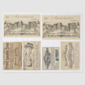 Kram-Zeitschriften-Elemente Decoupage Papier (Vorderseite)