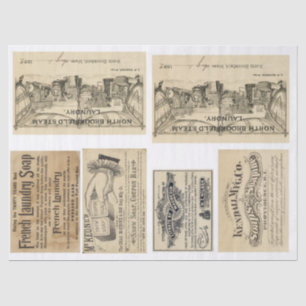 Kram-Zeitschriften-Elemente Decoupage Papier