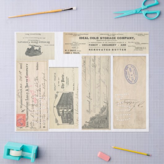 Kram-Zeitschriften-ephemeres Elemente Decoupage Seidenpapier (Basteln)