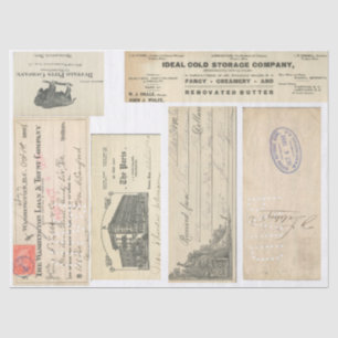 Kram-Zeitschriften-ephemeres Elemente Decoupage Seidenpapier