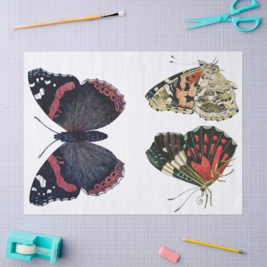 Kram-Zeitschriften-Schmetterlings-Elemente Seidenpapier (Basteln)