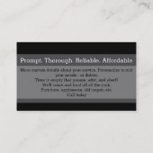 Kramabbau. Hauling.Garbage.Promotional Visitenkarte (Rückseite)