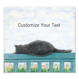 Kramer die Katze auf dem Balkon Fotodruck