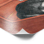 Kramer die Katze, die auf dem Klavier schlummert Fotodruck (Ecke)