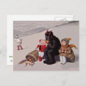 Krampen mit Kinderschnee Postkarte (Vorne/Hinten)