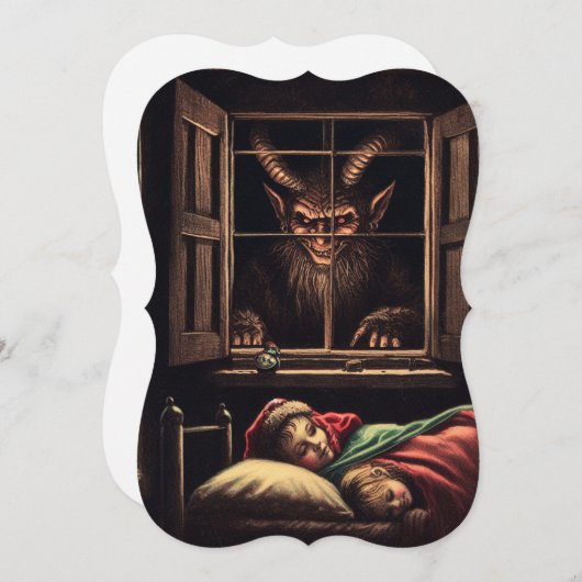 Krampf Feiertagskarte (Vorne/Hinten)