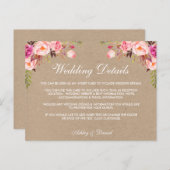 Krampf Rosa Blumenzettel Beipackkarte Postkarte (Vorne/Hinten)