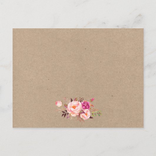 Krampf Rosa Blumenzettel Beipackkarte Postkarte (Rückseite)