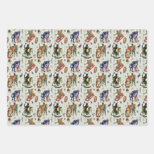 Krampf-Wrapping Paper Set 1 Geschenkpapier Set (Vorderseite 3)