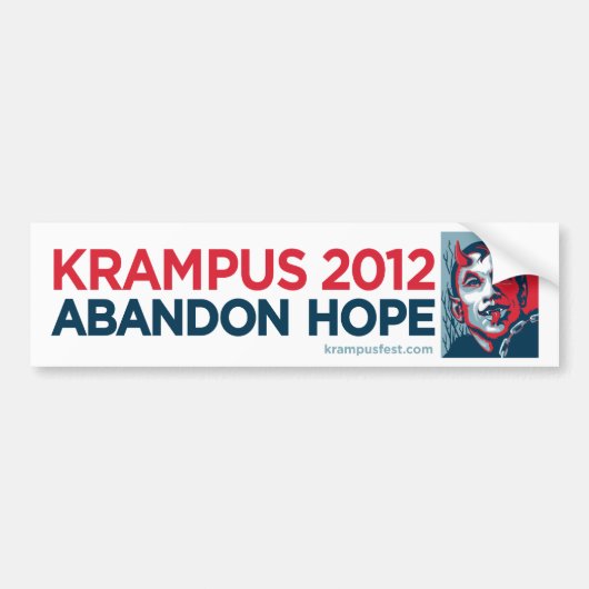 Krampus 2012 Verzicht-Hoffnungs-Slogan-Aufkleber Autoaufkleber (Vorne)
