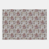 Krampus 3 Styles Weihnachtsfeiertag Geschenkpapier Set (Vorderseite 2)