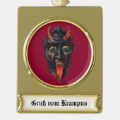 Krampus Banner Weihnachtsdekoration Banner-Ornament Gold (Vorderseite)