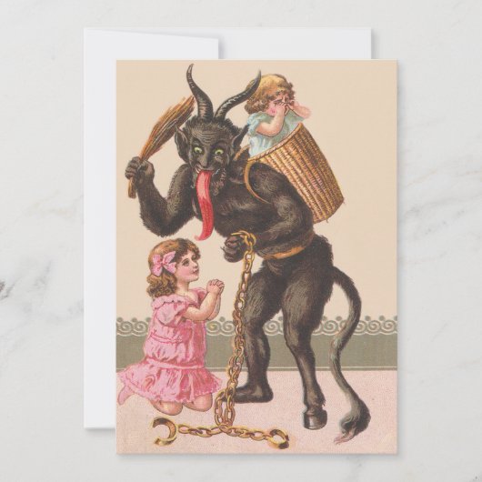 Krampus bestraft Kinder Rutenkette (Vorderseite)