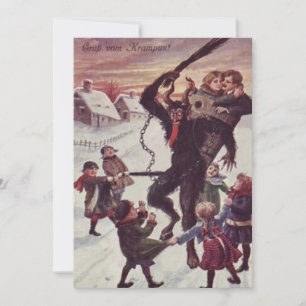 Krampus bestraft Kinder Schnee