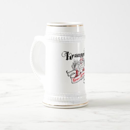 Krampus Bier Stein Bierglas (Vorderseite Links)
