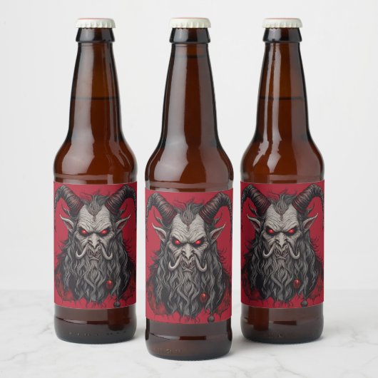 Krampus Bierflaschenetikett (Flaschen)