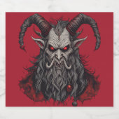 Krampus Bierflaschenetikett (Einzelnes Label)