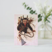 Krampus bricht durch postkarte (Stehend Vorderseite)