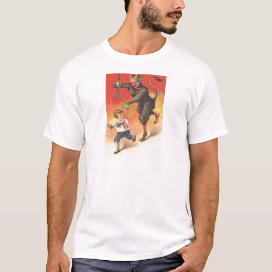 Krampus Chasing Child T-Shirt (Vorderseite)