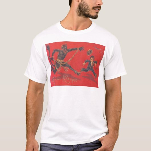 Krampus Chasing Child T-Shirt (Vorderseite)