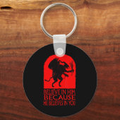 Krampus Christmas Believe In Him Occult Y Folklore Schlüsselanhänger (Vorderseite)