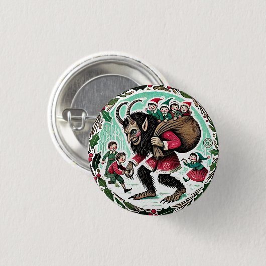 Krampus Christmas Button (Vorne & Hinten)